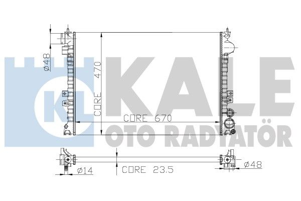 KALE OTO RADYATÖR radiatorius, variklio aušinimas 217500